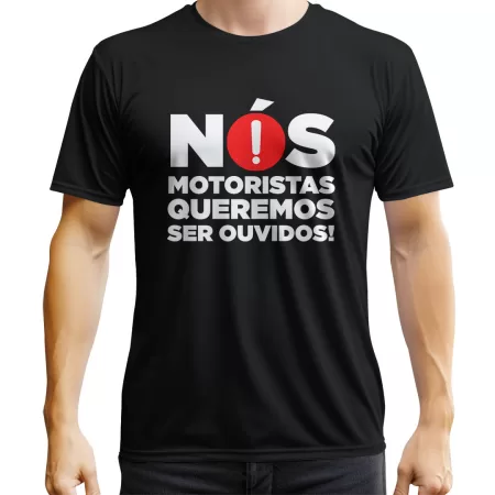 Camiseta Motorista De App Queremos Ser Ouvidos